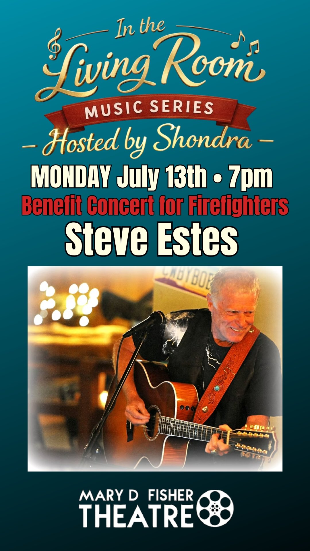 Benefit Concert for Wildfire Relief July 13th In the Living Room