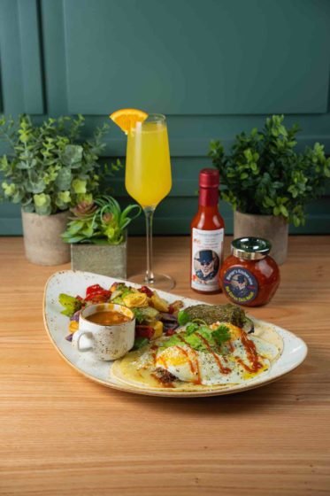 Huevos Rancheros with Mimosa 8 LOW