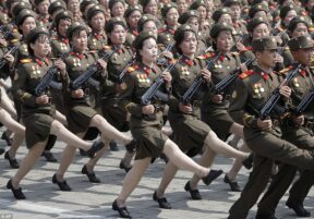 Koreans marching