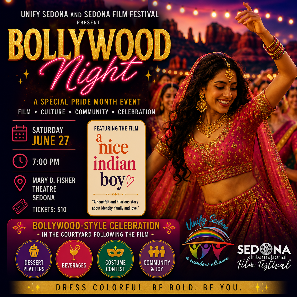 Sedona International Film Festival and Unify Sedona Verde Valley Host Pride Month Bollywood Night Celebration