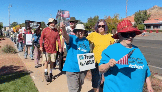 See Sedona “No More Kings” Video — 1,600 March on S.R. 89A Screenshot 2025 10 19 at 10.38.42 PM