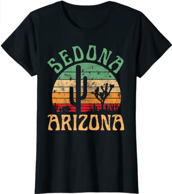 Sedona Arizona Nature Hiking Outdoors Retro Vintage T Shirt Women