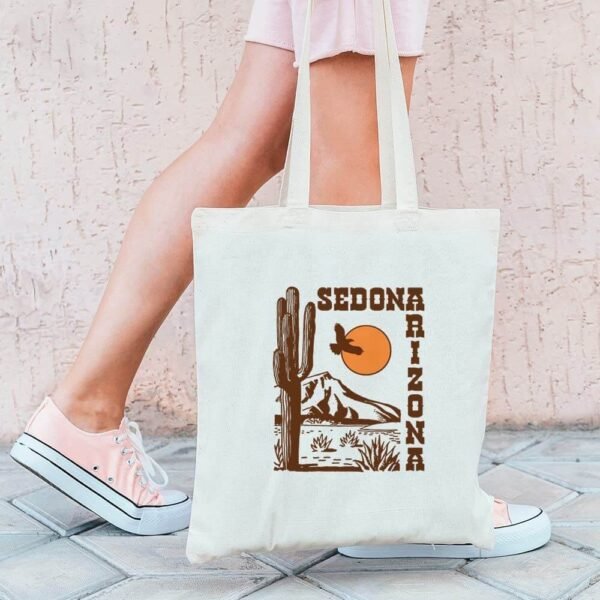 Sedona Tote Bag Natural Canvas Tote Bag Reusable Shopping Bag 2