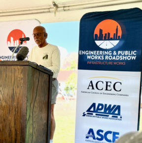 Steve Segner presenting at ceremony