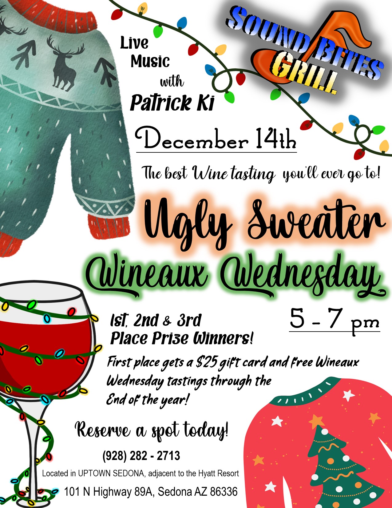 Ugly Sweater Wineaux Wednesday 2022