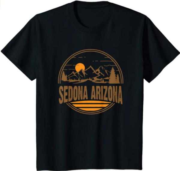 Vintage Sedona Arizona Mountain Hiking Souvenir Print T Shirt Youth