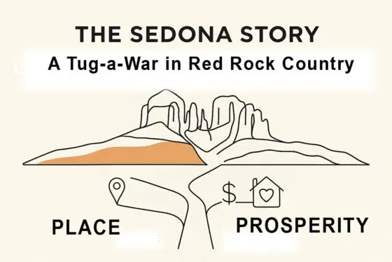 Sedona, Arizona red rock landscape and town