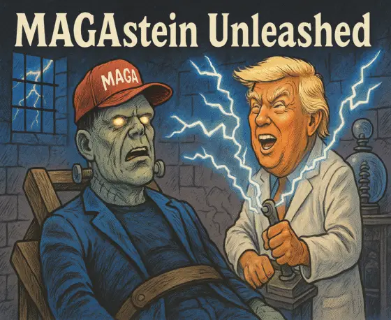 “MAGAstein Unleashed: A Grotesque Little Political Fable for the Terminally Bewildered” “MAGAstein Unleashed: A Grotesque Little Political Fable for the Terminally Bewildered”
