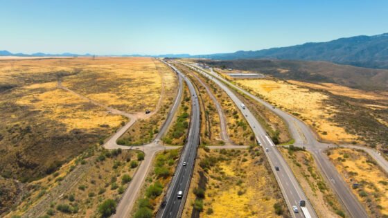 No highway closures over Thanksgiving weekend (Nov. 27-Dec. 2) I-17 Aerial Near Sunset Point. ADOT file Photo.