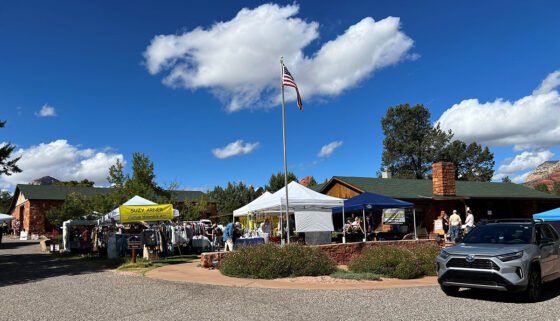 Vendors set up at the Sedona Heritage Museum Arts & Crafts Fair