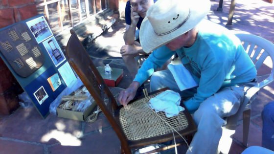 Dale Compton will demonstrate the steps for hand caning a traditional chair seat
