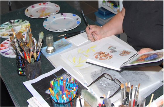 Hands-on watercolor workshop with Mary Helsaple